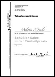 Schssler-Salze in der Tierheilpraxis 